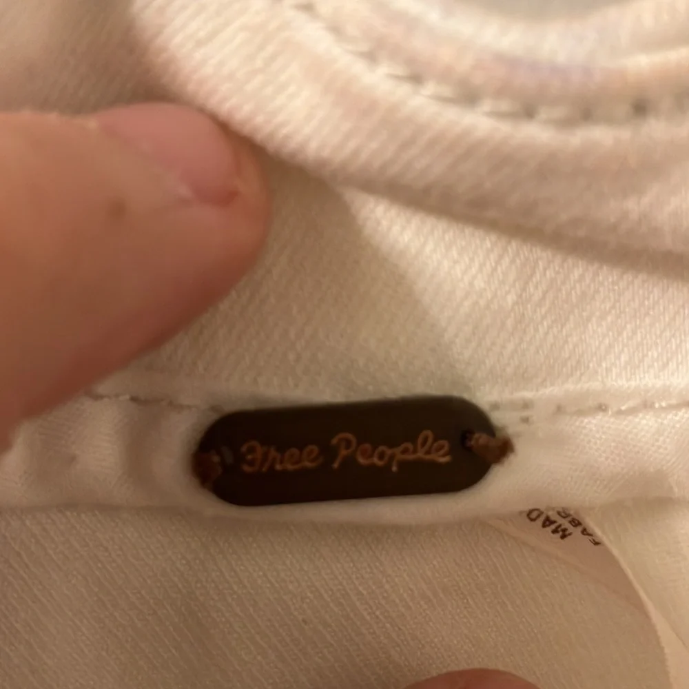 Free people white back zip mini skirt 8 medium